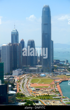 Hong Kong China,HK,Asia,Chinese,Oriental,Island,Central,high rise skyscraper skyscrapers building buildings skyscraper,buildings,city skyline,Victoria Stock Photo