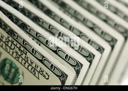 One hundred dollar bills Stock Photo