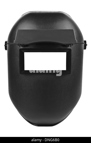 black welding mask isolated on pure white background Stock Photo