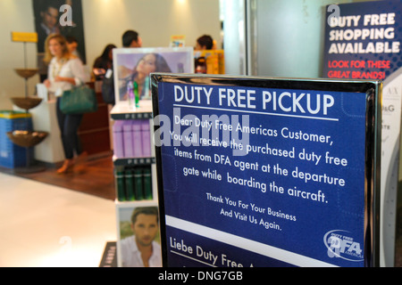 Miami Florida,FL,South,Miami Dade County,Miami International Airport,MIA,terminal,gate,shopping shopper shoppers shop shops market markets marketplace Stock Photo