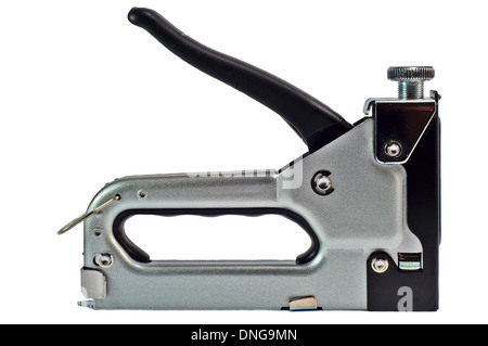 Construction Stapler - Isolated on a white background. Stock Photo