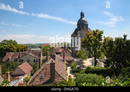 View on the old center of Provins medieval city, Seine et Marne, Paris region, France. Stock Photo