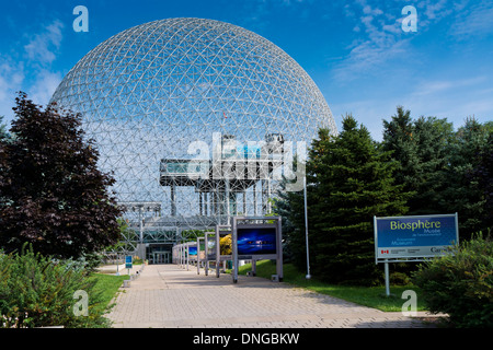 The Montreal Biosphere is the former United States pavilion at Expo 67. It is now a museum dedicated to the environment. Stock Photo