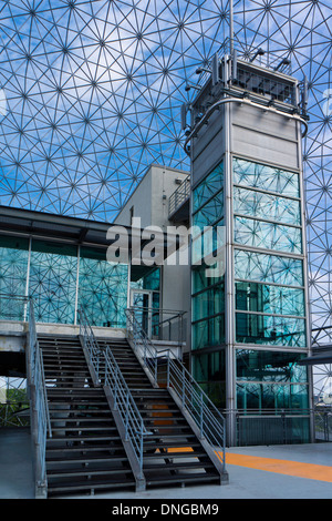 The Montreal Biosphere is the former United States pavilion at Expo 67. It is now a museum dedicated to the environment. Stock Photo