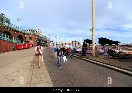 Seaside promenade in Brighton, East Sussex, United Kingdom Stock Photo