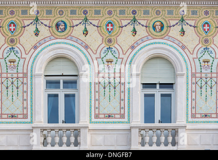 Detail from Palazzo del Governo in Trieste, Italy Stock Photo