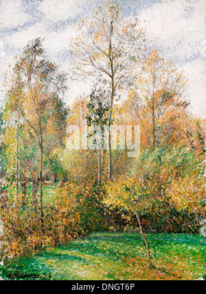 Tableau Toile Camille Pissarro "Peupliers, Éragny" - Cadre Prêt à Accrocher - Neuf