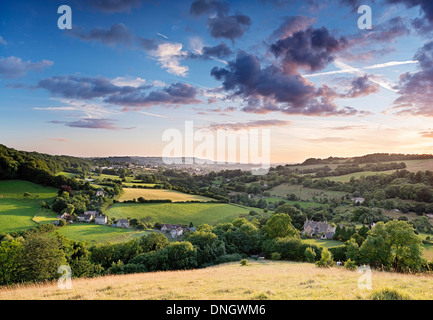 Slad Valley Stroud Gloucestershire Cotswold; Cotswolds Area of Outstanding Natural Beauty; Stock Photo