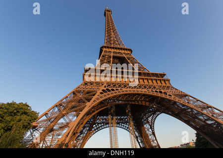 BIRD'S EYE VIEW OF THE EIFFEL TOWER, 7TH ARRONDISSEMENT, PARIS, FRANCE Stock Photo