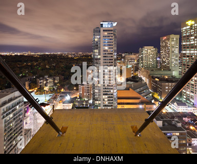 View of Toronto looking East toward Yonge St. from the Four Seasons Private Residences condominium in Yorkville, Toronto, Canada Stock Photo