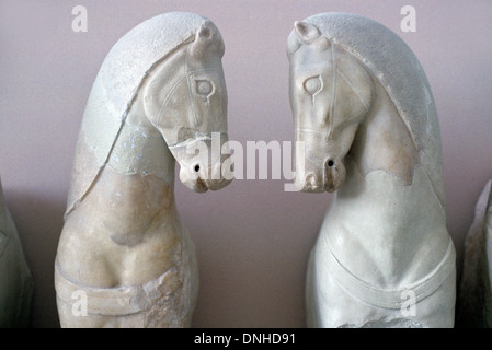 Ancient Classical Greek Horses from a Marble Quadriga or Ancient
