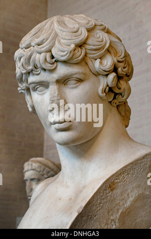 Antinous 111 – 130 was a Bithynian Greek youth and a favorite of the Roman emperor Hadrian Stock Photo