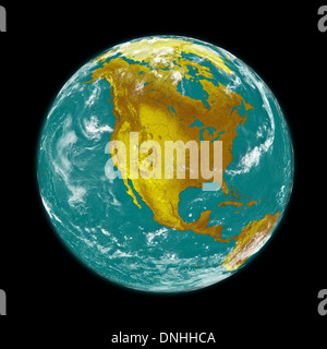north America on planet Earth political map Stock Photo - Alamy