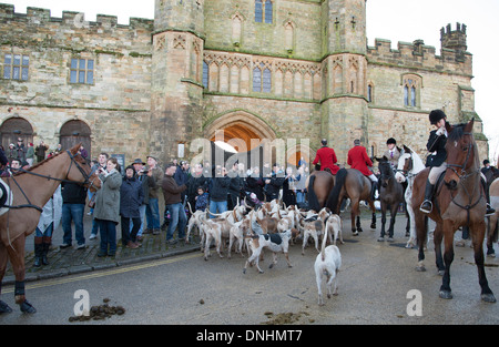 Boxing Day East Sussex and Romney March Hunt meeting in Battle a historic English town