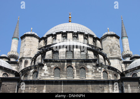 Domes of Yeni Cami Mosque in Istanbul, Turkey Stock Photo