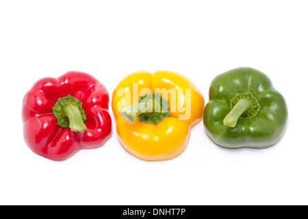 Sweet peppers isolated on white background Stock Photo - Alamy