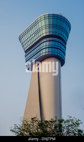 Air Traffic Control tower or ATC at Mumbai International Airport Stock Photo