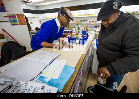 The Lewisham Food Bank in New Cross, London, UK. Stock Photo