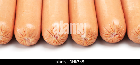 fresh sausages, isolated on a white background Stock Photo