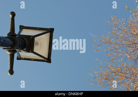 Old Victorian four-sided street light Stock Photo