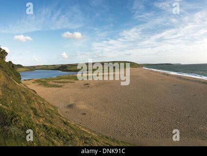 FILE PICS: Loe Bar near Porthleven, Cornwall. 1st January 2014. Person reported missing in sea at Loe Bar, near Porthleven, Cornwall. Original photo date 16th October 2012.  Credit:  Bob Sharples/Alamy Live News Stock Photo