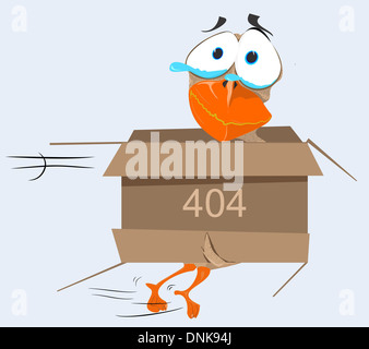 Illustrative representation of Quack Quack Quack with 404 error message Stock Photo