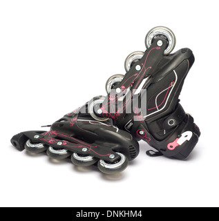 Roller blades cutout isolated on white background Stock Photo