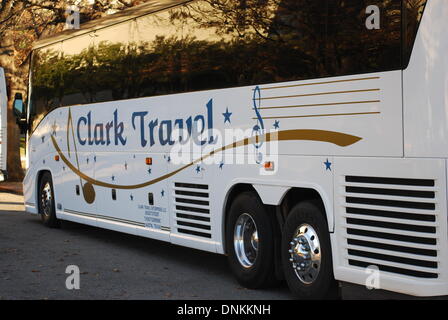 Tour Buses,Families Travel to MCAA Games in Dallas Stock Photo
