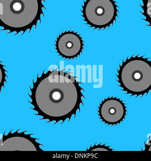Circular saw blade seamless wallpaper, vector illustration Stock Vector ...