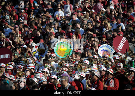 Pasadena, California, USA. 1st January 2014. Fans during the 100th Rose Bowl College football game between the Stanford Cardinal and the Michigan State Spartans at the Rose Bowl Stadium in Pasadena, California John Green/CSM Stock Photo