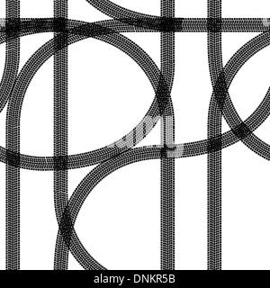 Seamless wallpaper winter tire tracks pattern illustration vector background Stock Vector