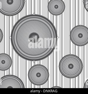 Speakers seamless background. Vector illustration. Stock Vector