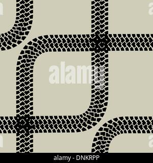 Seamless wallpaper tire tracks pattern illustration vector background Stock Vector