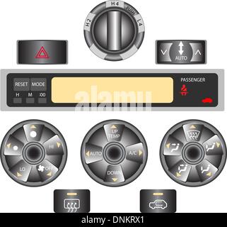 Remote control climate controlled car. Stock Vector