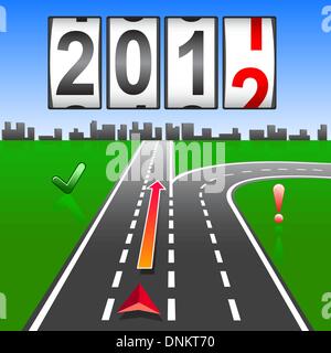 2012 New Year counter, vector. Stock Vector