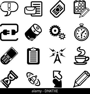 A vector Mobile Phone Applications GUI Icon Series Set Stock Vector