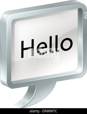 Illustration of a speech bubble with metal surround Stock Vector Image ...