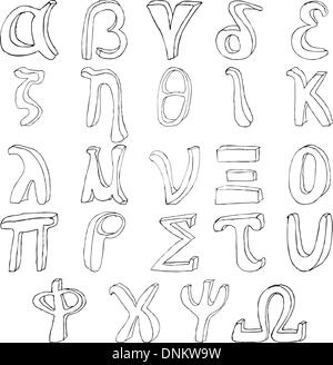Hand Drawn Alphabet. Ink Hand Lettering.Vector Illustration. Royalty Free  SVG, Cliparts, Vectors, and Stock Illustration. Image 54530090.