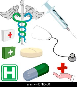 Medical objects/ icons Stock Vector