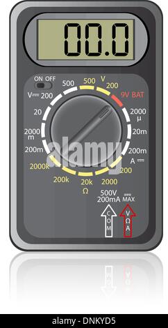 Digital multimeter. Vector illustration. Isolated on white background ...
