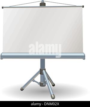 A blank presentation or projector roller screen Stock Vector