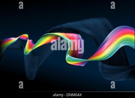 An illustration of a beautiful conceptual abstract rainbow background Stock Vector