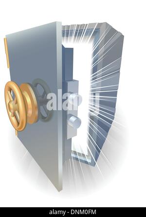 Safe opening containing something amazing Stock Vector