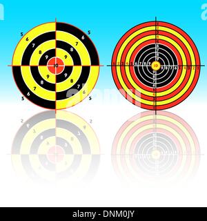 Set targets for practical pistol shooting, exercise. Vector illustration Stock Vector