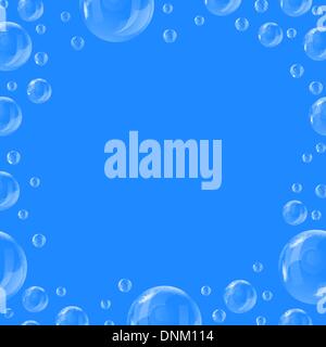 Frame of beautiful bubbles Stock Vector