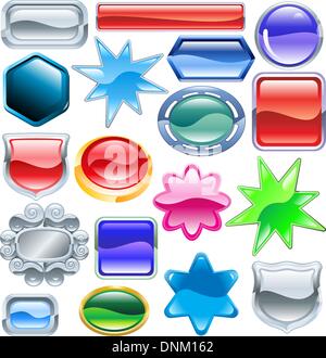 Background colourful web design elements ready for you to add messages or icons. No blends or meshes used Stock Vector