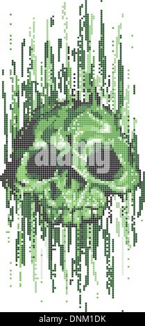 computer virus skull concept vector illustration Stock Vector