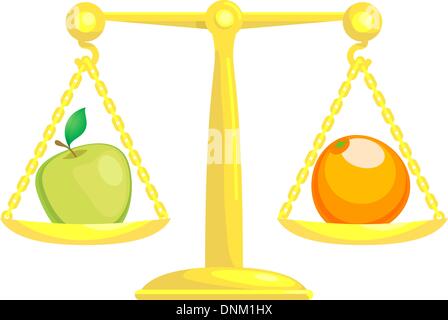 Orange scales, illustration, vector on white background Stock Vector ...