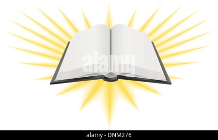 A Vector illustration of an open holy book such as the Bible, Torah or Koran Stock Vector