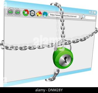 A conceptual illustration of internet security Stock Vector